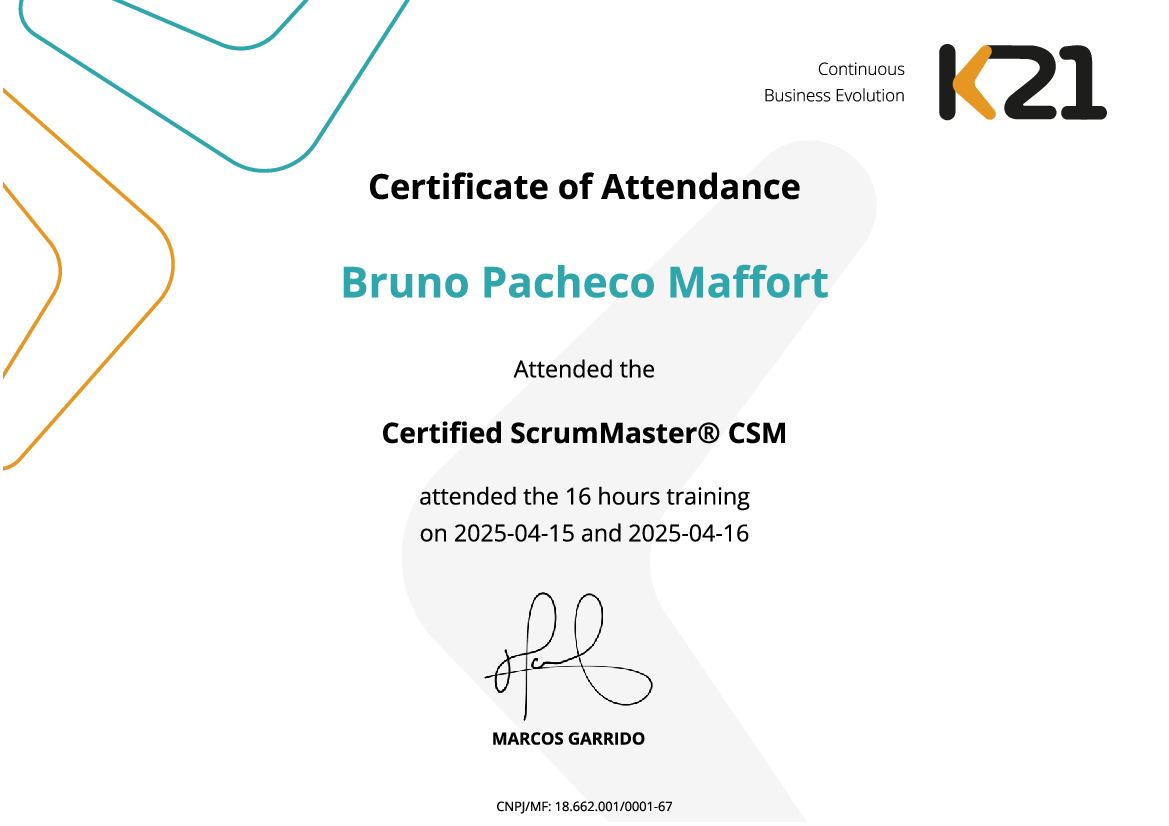 Certificado K21